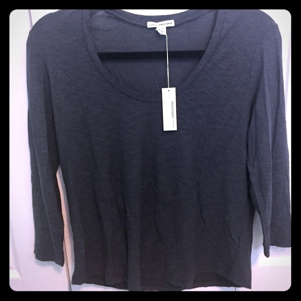 James Perse blue three quarter‎ sleeve size 2 (M)